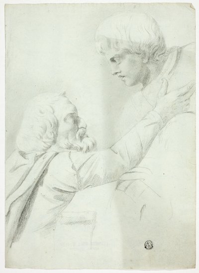 Vousatý muž a chlapec (od Bas-Relief) od John Downman