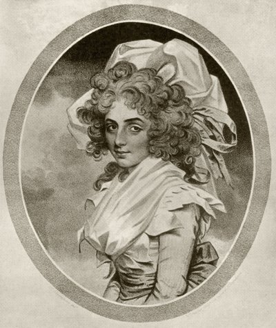 Sarah Siddons, vyrytý Peltro W. Tomkinsem, z 
