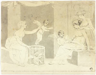 Prodavač lásek (podle vlysu Herculancum) od John Downman