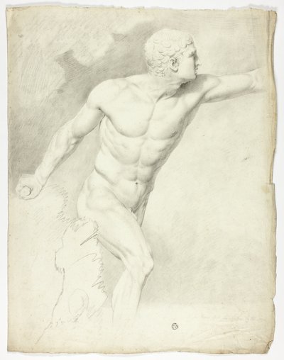 Gladiátor Borghese ze sochy v Římě od John Downman