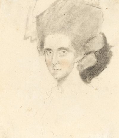 Hraběnka ze Strathmore, 1781 (tužka s černými a červenými křídami na papíře) od John Downman