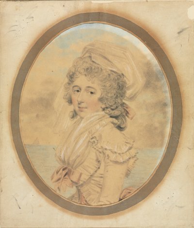 Mladá dáma s růžovou mašlí na živůtku, 1792. od John Downman