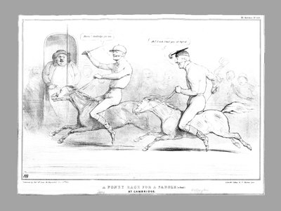 Závod poníků o sedlo a místo v Cambridge, 1834. od John Doyle
