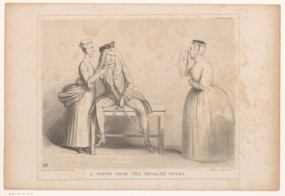 Spotprent se sešel ve scéně Žebrácká opera Scéna z Žebrácké opery (název na objektu) HB Sketches (název série na objektu) od John Doyle