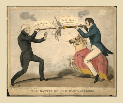 Bitva pamfletistů. Nebo Newark versus Newcastle, 1829. od John Doyle