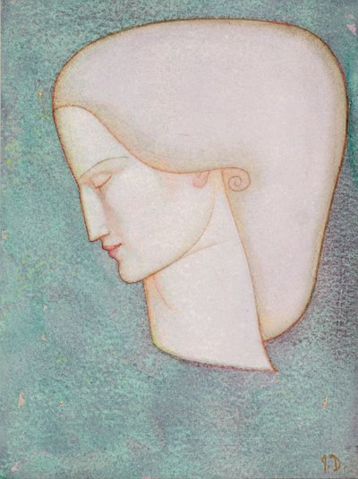 Ženská hlava (akvarel) od John Duncan