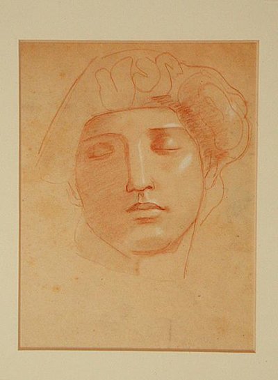 Hlava keltského boha (pastel na papíře) od John Duncan
