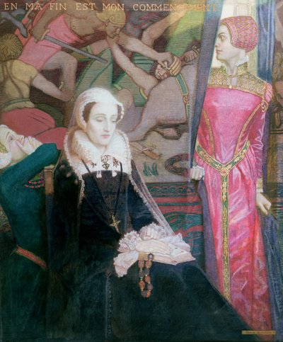 "Na mém konci je můj začátek" (akvarel zvýrazněný kvašem na papíře) od John Duncan