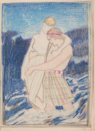 Naoise a Deirdre (tužka) od John Duncan