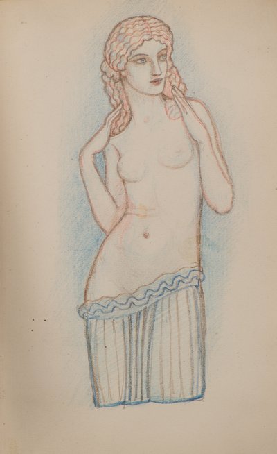 Bez názvu [Ženská postava] (tužka) od John Duncan