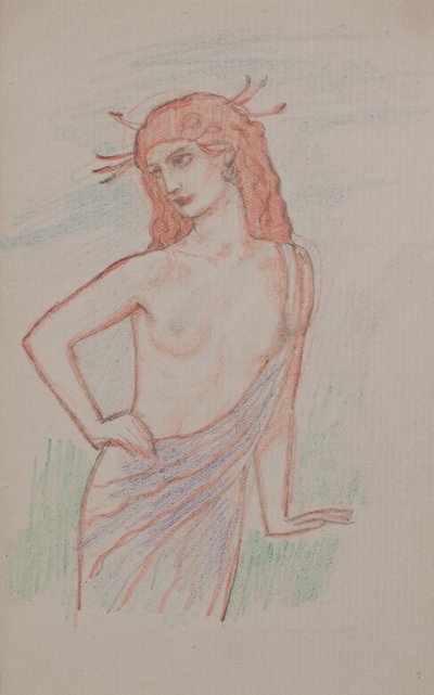 Bez názvu [Ženská postava] (tužka) od John Duncan