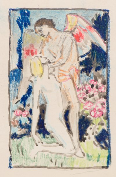 Bez názvu [menší verze Love Passing By] (tužka) od John Duncan