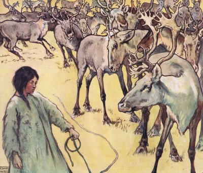 Moose stádo, ilustrace z 