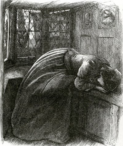 Mariana z Tennysonových básní od John Everett (after) Millais