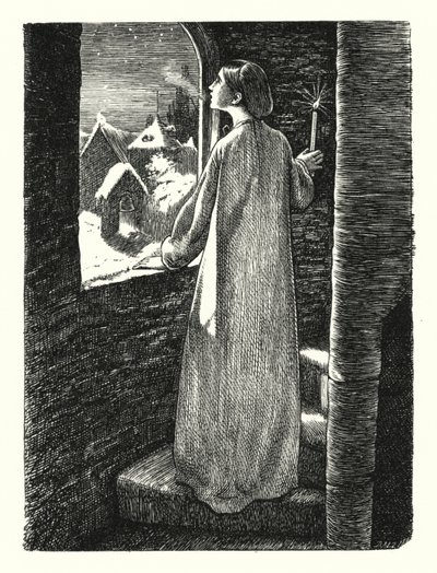 Svatá Anežka (rytina) od John Everett (after) Millais