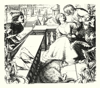 Denní sen (rytina) od John Everett (after) Millais
