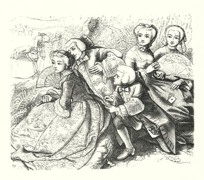 Mluvící dub (rytina) od John Everett (after) Millais