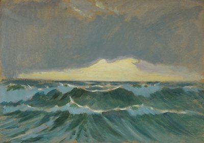 Mořská krajina, konec 19. století - polovina 20. století (olej na papíře) od John Everett