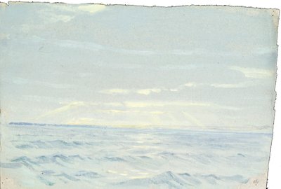 Mořská krajina, konec 19. století - polovina 20. století (olej na papíře) od John Everett