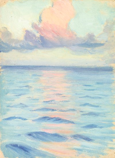 Mořská krajina., konec 19. století - polovina 20. století (olej na papíře) od John Everett
