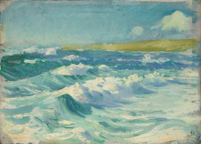 Mořská krajina, konec 19. století - polovina 20. století (olej na papíře) od John Everett
