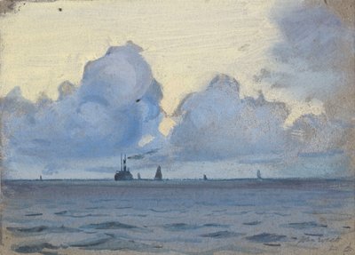 Mořská krajina, konec 19. století - polovina 20. století (akvarel, kvaš, grafit, papír) od John Everett