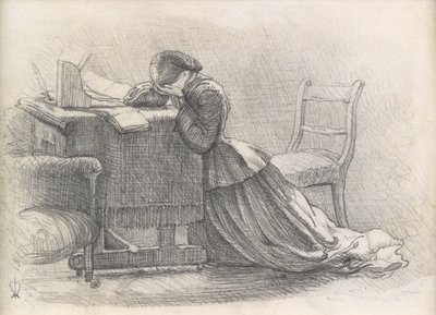 Manželka - ilustrace k básni od John Everett Millais