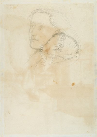 Přijato, 1853 (pero a hnědý inkoust na tkaném papíře) od John Everett Millais