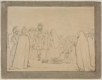 Aeneas ukázal Pallasovo tělo z Vergiliovy "Aeneidy" od John Everett Millais