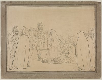 Aeneas ukázal tělo Pallas z Virgils Aeneid, 1843. od John Everett Millais