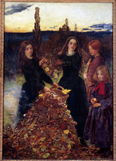 Obraz podzimní listí od Johna Everetta Millaise (1829-1896) od John Everett Millais