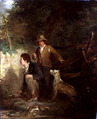 Boys Rabbiting (olej na plátně) od John Everett Millais