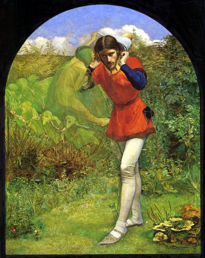 Ferdinand okouzlený Arielem. Obraz Johna Everetta Millaise od John Everett Millais