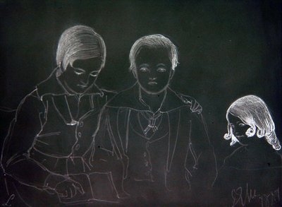 Harry a Arthur Reid Lempriere a Emily Lempriere od John Everett Millais