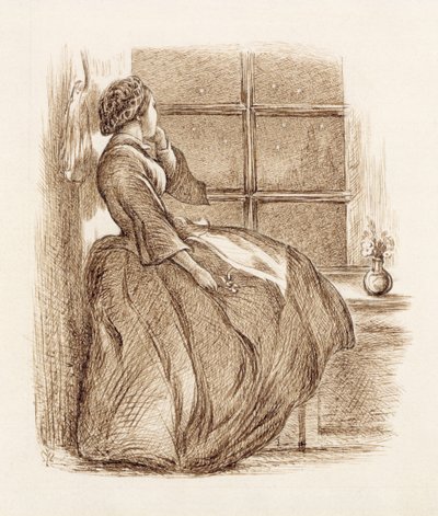 Ztracená láska, kolem roku 1859 (pero a inkoust) od John Everett Millais