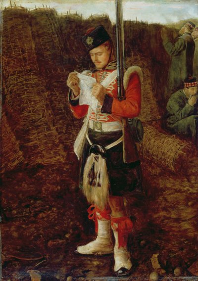 Zprávy z domova, 1856-57 od John Everett Millais
