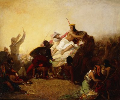Pizarro dobytí Inků z Peru, 1846 od John Everett Millais