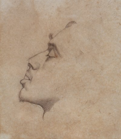 Portrét hlavy Dante Gabriel Rossetti (1828-82) od John Everett Millais