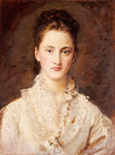 Portrét umělcovy dcery Marie, poloviční délka, 1875-76 od John Everett Millais