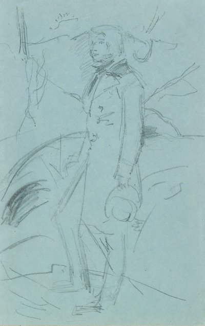 Předběžná skica k portrétu Johna Ruskina, 1853-1854 od John Everett Millais