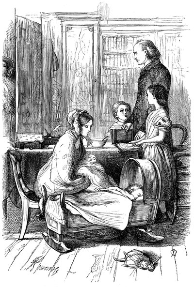 Scéna z Framley Parsonage od Anthony Trollope, 1860. od John Everett Millais