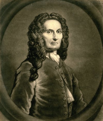 Portrét francouzského matematika Abrahama de Moivre 1667-1754, 1736 od John Faber