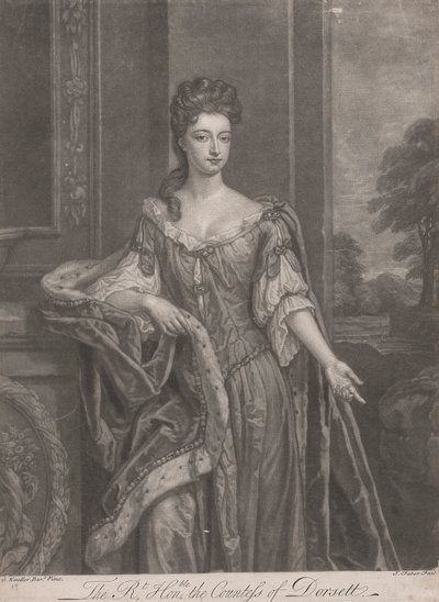 Krásky Hampton Court: The Right Honorable Mary, hraběnka z Dorsetu od John Faber the younger