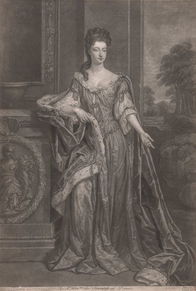 Krásky Hampton Court: The Right Honorable Mary, hraběnka z Dorsetu od John Faber the younger
