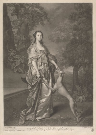 Alžběta, vévodkyně z Hamiltonu od John Faber the younger