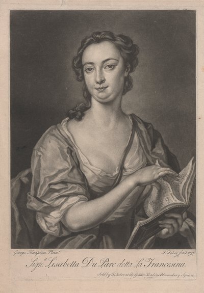 Signa Lisabetta DuParc s názvem La Francesina od John Faber the younger