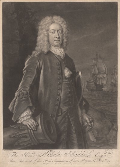 Ctihodný Nicholas Haddock, Esq. od John Faber the younger