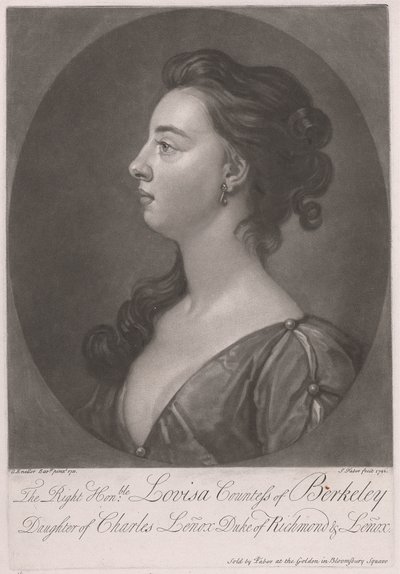 Správná ctihodná Louisa hraběnka z Berkeley, dcera Charlese Lenoxe, vévody z Richmondu a Lenoxu od John Faber the younger