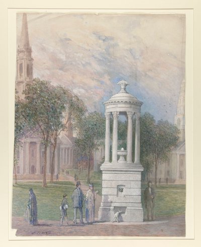 Bennettova fontána na New Haven Green od John Ferguson Weir