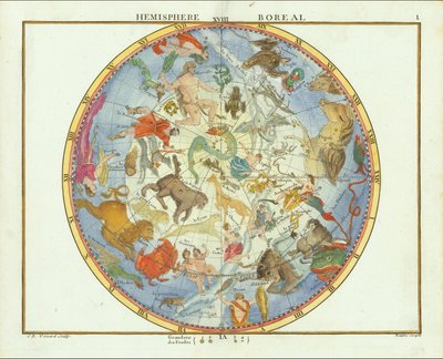1776 - John Flamsteed - Hemisphere Boreal (oříznuto) od John Flamsteed